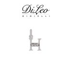 DI LEO Girocollo lettera H con diamanti ct compl. 0,02 oro bianco 18 KT Daydream39/08