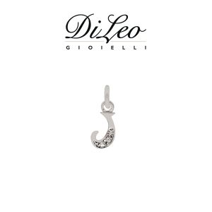 DI LEO Girocollo lettera J con diamanti ct compl. 0,02 oro bianco 18 KT Daydream39/10