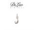 DI LEO Girocollo lettera J con diamanti ct compl. 0,02 oro bianco 18 KT Daydream39/10