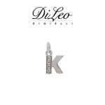 DI LEO Girocollo lettera K con diamanti ct compl. 0,02 oro bianco 18 KT Daydream39/11