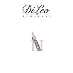 DI LEO Girocollo lettera N con diamanti ct compl. 0,02 oro bianco 18 KT Daydream39/13