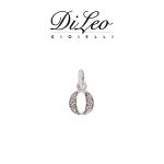 DI LEO Girocollo lettera O con diamanti ct compl. 0,02 oro bianco 18 KT Daydream39/14