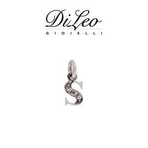 DI LEO Girocollo lettera S con diamanti ct compl. 0,02 oro bianco 18 KT Daydream39/17