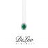 DI LEO Girocollo con diamanti ct compl. 0,07 oro bianco 18 KT e smeraldo Daydream40/03