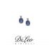 DI LEO Orecchini con diamanti ct compl. 0,04 oro bianco 18 KT e zaffiro CT 0,84 Daydream53/01