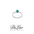 DI LEO Anello con diamanti ct compl. 0,02 oro bianco 18 KT e smeraldo Daydream54/03