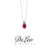 DI LEO Girocollo con diamanti ct compl. 0,04 oro bianco 18 KT e rubino Daydream55/02