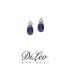 DI LEO Orecchini con diamanti ct compl. 0,08 oro bianco 18 KT e zaffiro Daydream56/01
