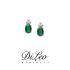 DI LEO Orecchini con diamanti ct compl. 0,08 oro bianco 18 KT e smeraldo Daydream56/03