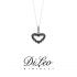 DI LEO Girocollo con diamanti ct compl. 0,03 oro bianco 18 KT e zaffiro Daydream61/01
