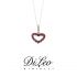 DI LEO Girocollo con diamanti ct compl. 0,03 oro bianco 18 KT e rubino Daydream61/02