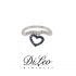 DI LEO Anello con diamanti ct compl. 0,07 oro bianco 18 KT e zaffiro Daydream63/01