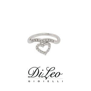 DI LEO Anello con diamanti ct compl. 0,07 oro bianco 18 KT Daydream63/04